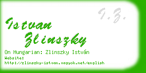 istvan zlinszky business card