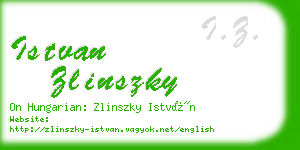 istvan zlinszky business card